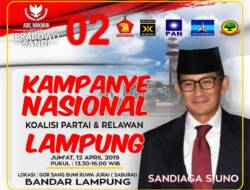 Sandiaga Obati Kangen Pendukung di Lampung