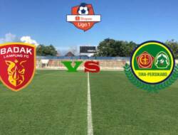 Badak Lampung FC Raih Hasil Imbang Kontra Tira Persikabo