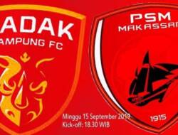 PSM Makassar Curi Poin Di Kandang Badak Lampung FC, Skor 1-1