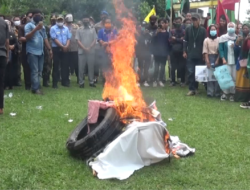 Mahasiswa Di Lampung Utara Bakar Gambar Puan Maharani