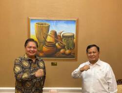 Beredar Foto Prabowo-Airlangga Bertemu, Ini Penjelasan Gerindra