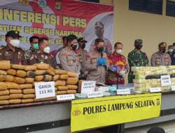 Kapolda Apresiasi Polres Lamsel Ungkap 5 Kasus Narkoba Dalam 2 Bulan