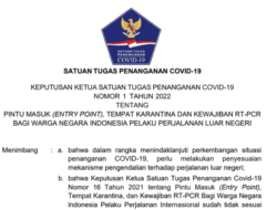 Aturan Terbaru Bagi Pelaku Perjalanan Dari Luar Negeri