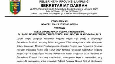 Informasi Terbaru CPNS Lampung 2024