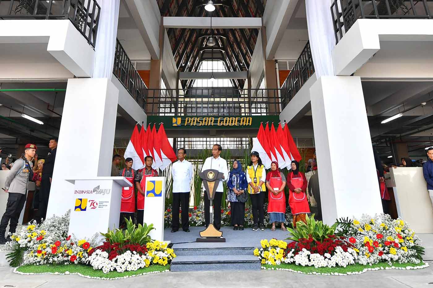 Presiden Jokowi Resmikan Pasar Godean, Sleman, Kabupaten Sleman, Provinis DIY, Rabu, 28 Agustus 2024. Foto: BPMI Setpres/Vico