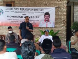 Jelang Akhir Masa Jabatan, Anggota DPRD Lamsel M Akyas Gelar Sosialisasi Perda di Desa Marga Agung