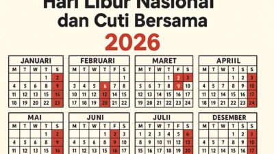 Ilustrasi kalender 2026
