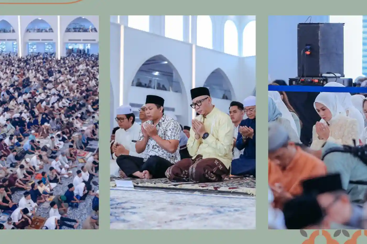 Ribuan warga Lampung mengikuti shalat Ied bersama Gubernur Rahmat Mirzani Djausal